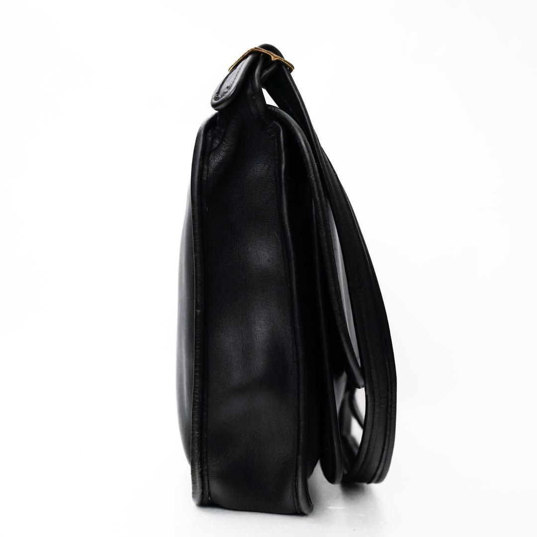 バッグ COACH Vintage Leather Black Shoulder Bag