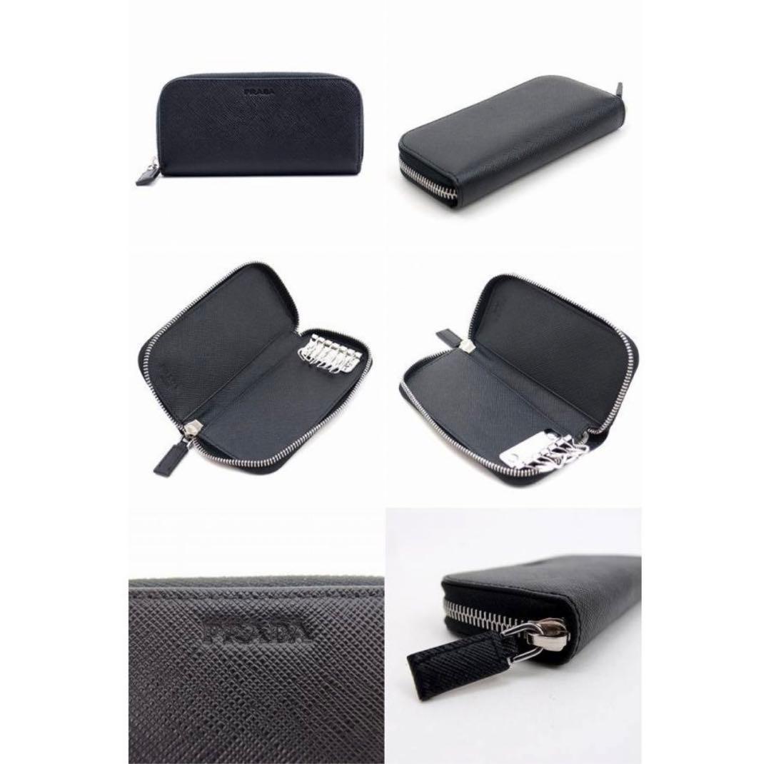 プラダ キーケース PRADA メンズ ラウンドファスナー NERO