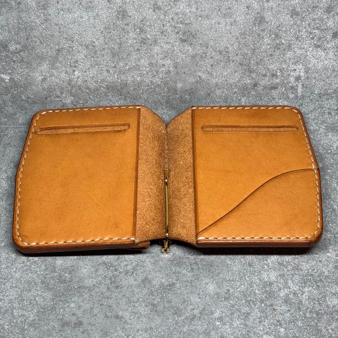 ハンドメイド エルバマット マネークリップ