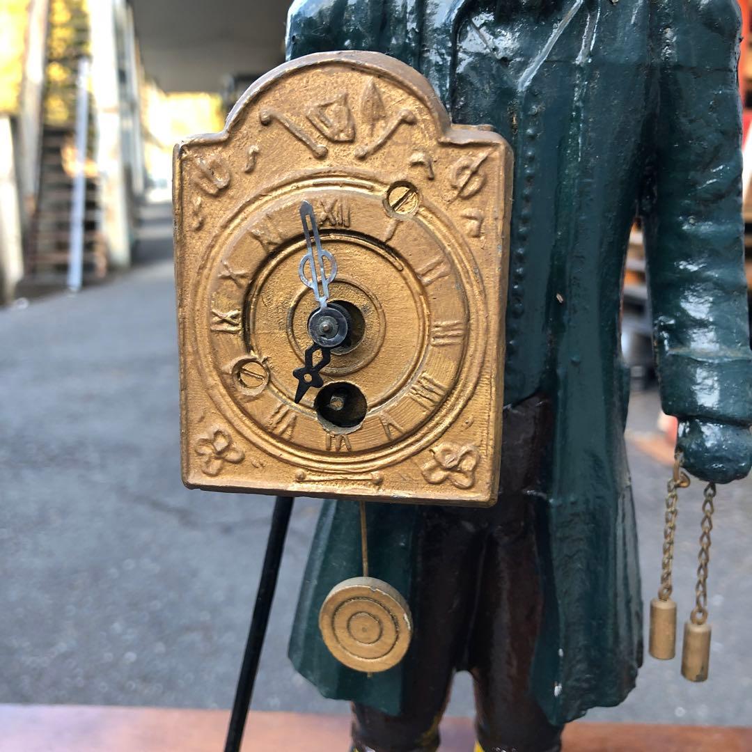 アンティーク ドイツ製　人形型手巻き時計 高さ約30cm ※ジャンク