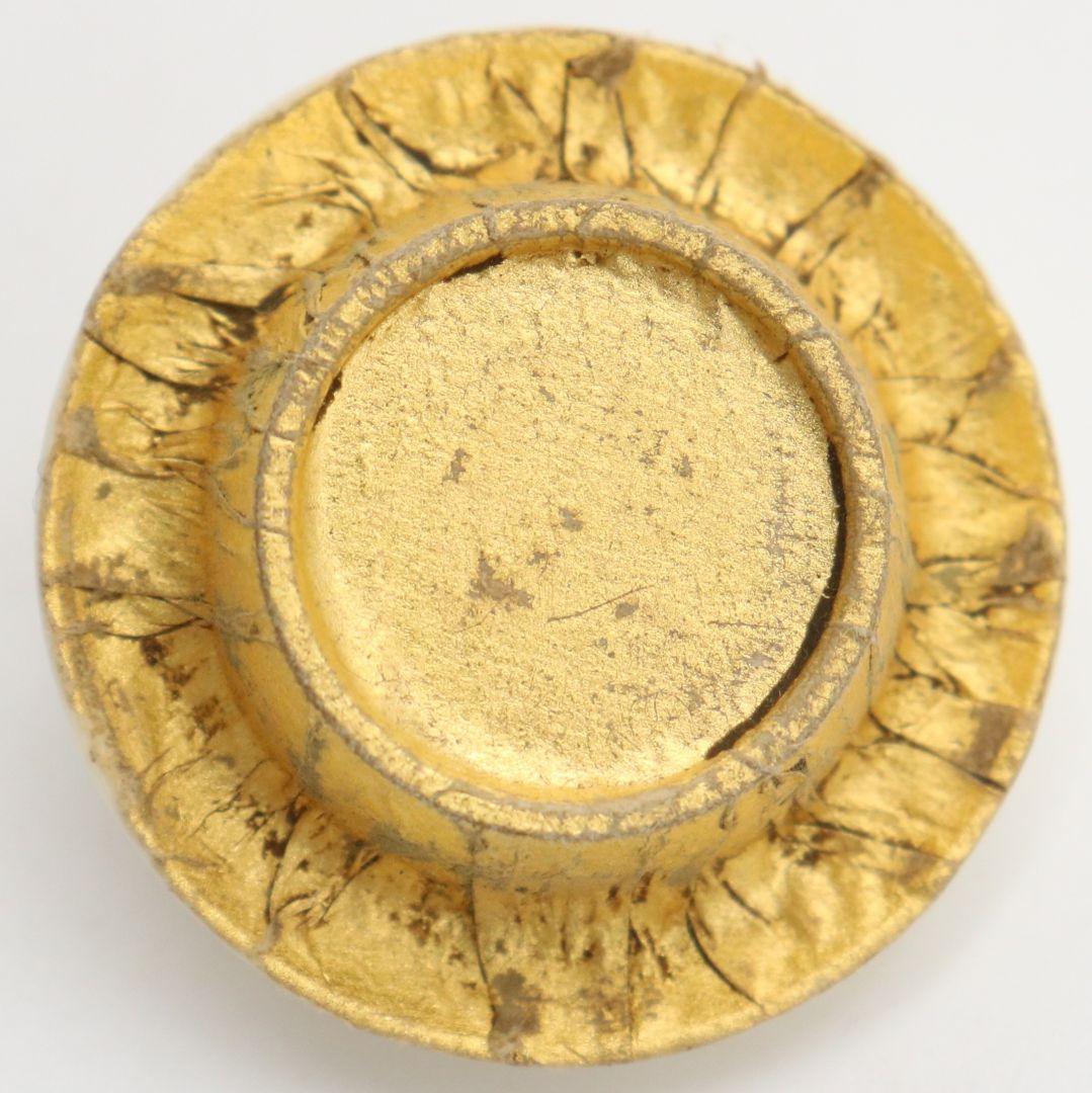 松本鐵山作 唐物 大名物写 珠光文琳茶入 有楽緞子仕覆 茶道具 共箱　V914