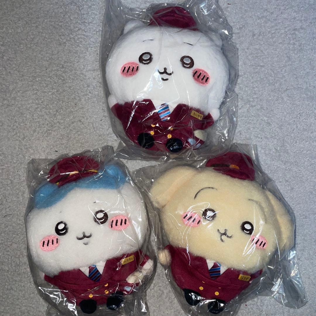 【未開封】【正規品】ちいかわ 阪急電車なほわほわぬいぐるみS 3匹セット