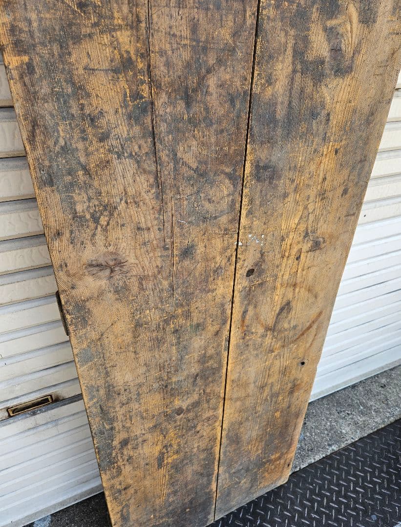 日本のアンティーク 枯れた木の飾り台 裁ち台 古材 古木 裁ち板 作業台