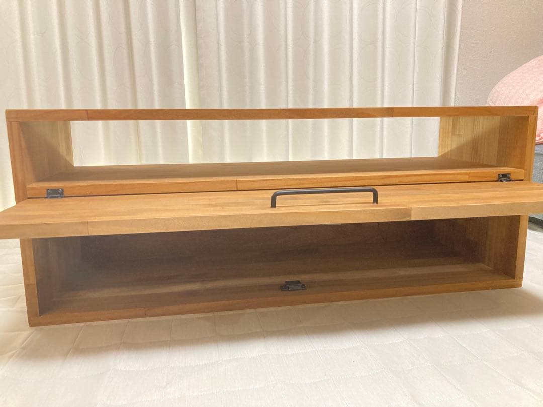 木製テレビボード テレビ台 ローボード フラップ扉付き ウォルナットカラー