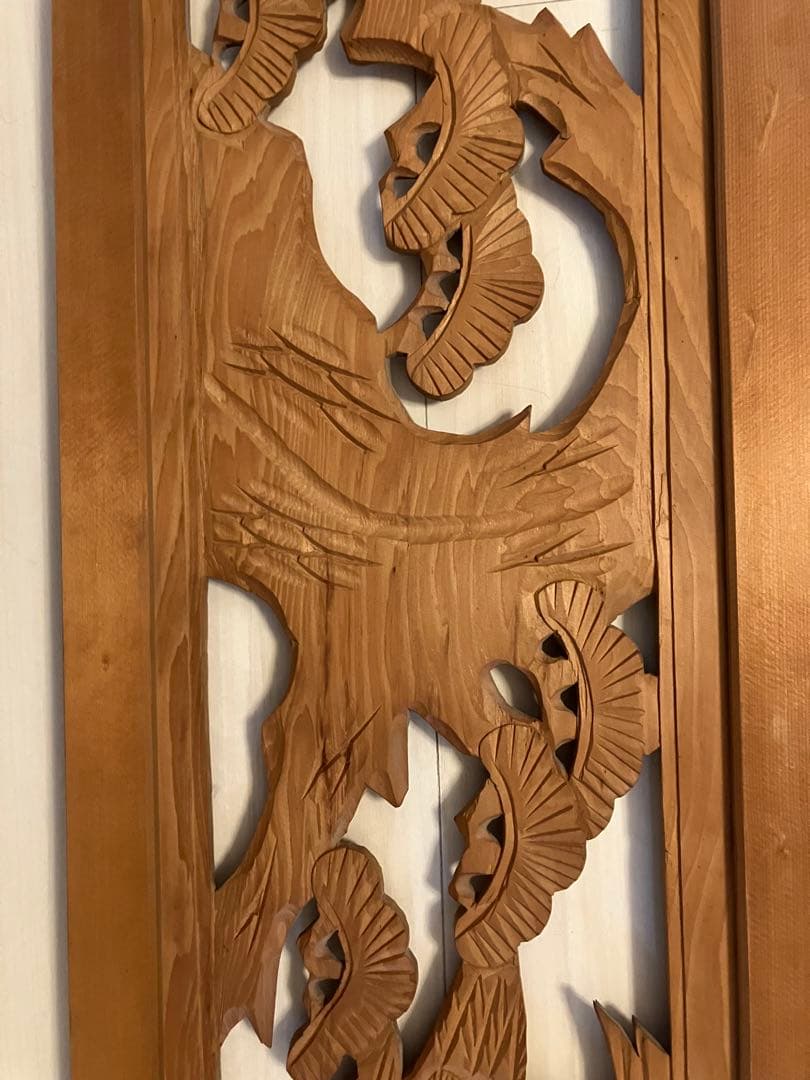 【欄間】和室 昭和 木工彫刻 木工細工
