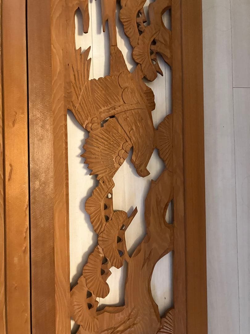 【欄間】和室 昭和 木工彫刻 木工細工