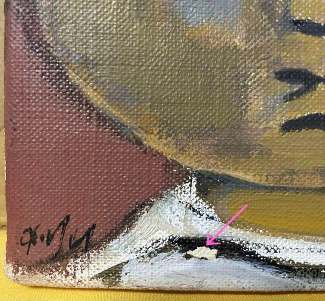 巨匠 脇田 和『顔』油彩 原画 約0号大 鬼貴重 真作保証 1点もの 合箱あり