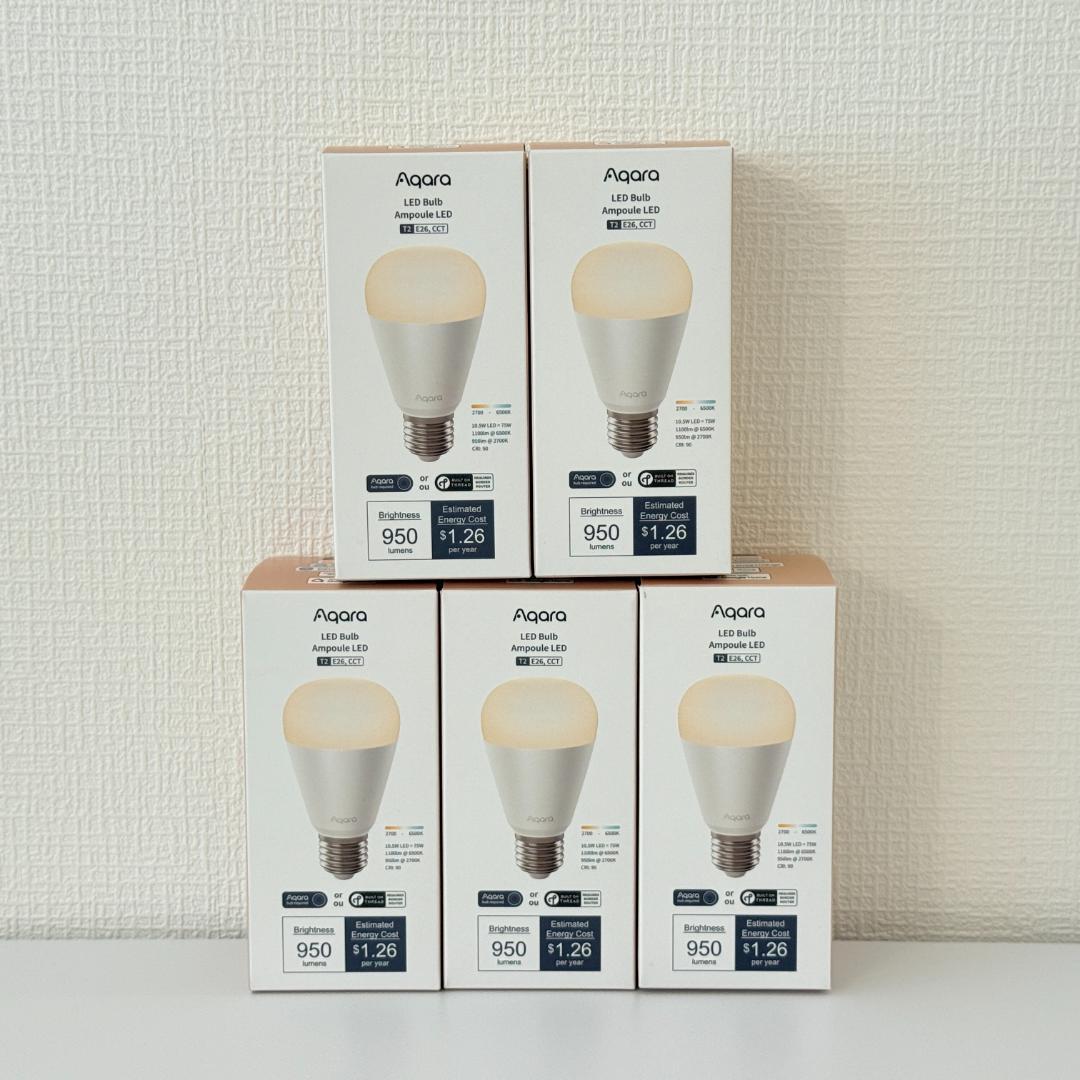 【5個セット】Aqara LED 電球 T2 E26口金 CCT