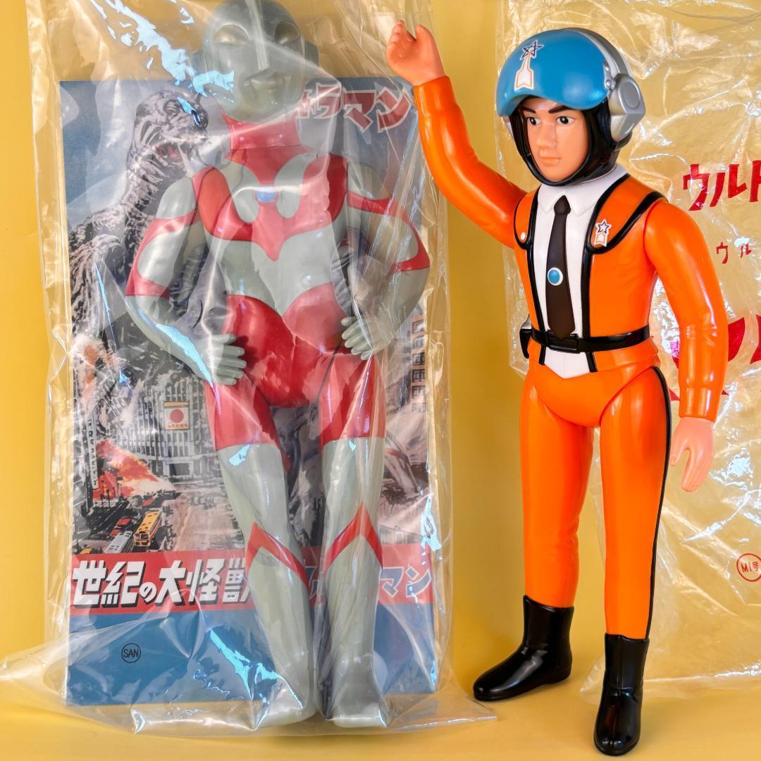 マルサン ウルトラマン 450・M1号 ハヤタ隊員 ベータカプセル レア ソフビ