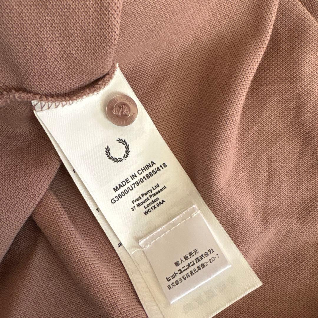 FRED PERRY ピンクポロシャツ UK 8