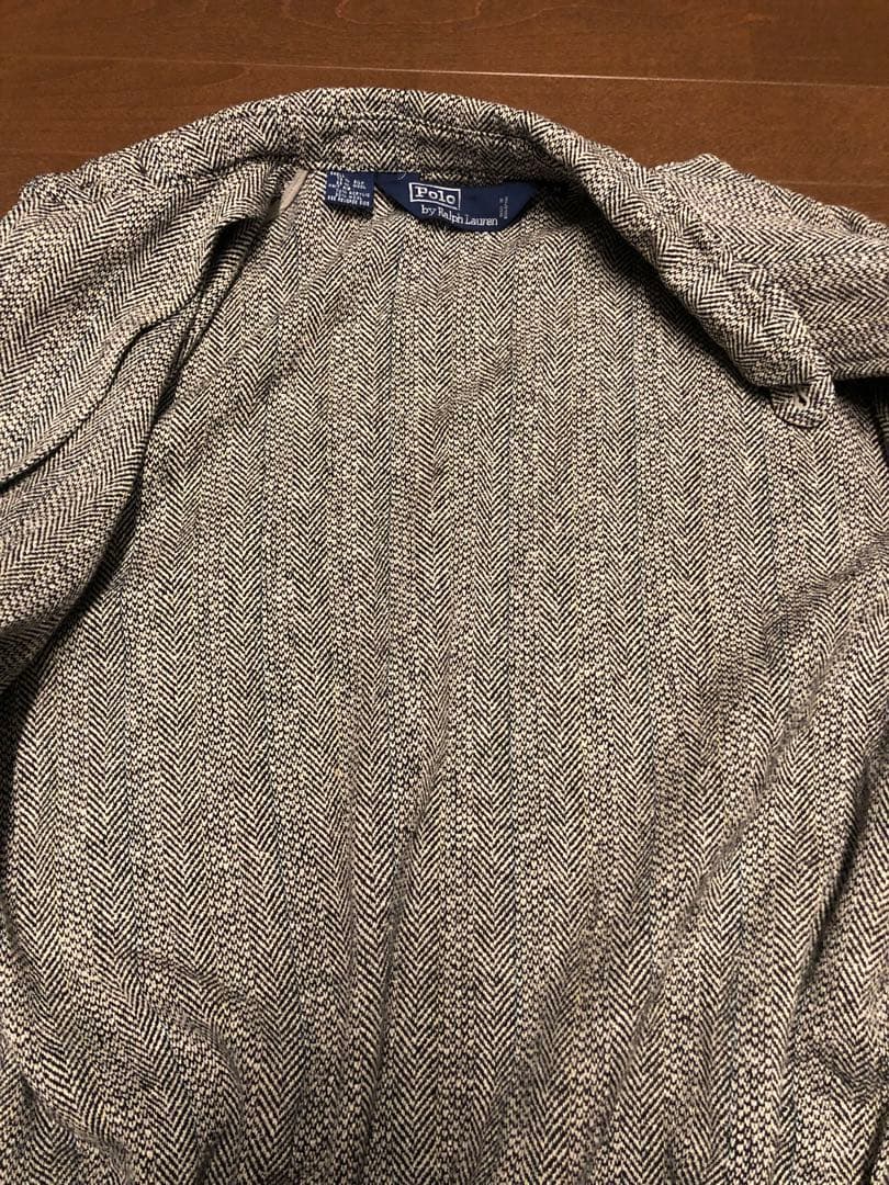 希少　90s ポロ　ラルフローレン　ヘリンボーン　　 a-2 ジャケット　シルク