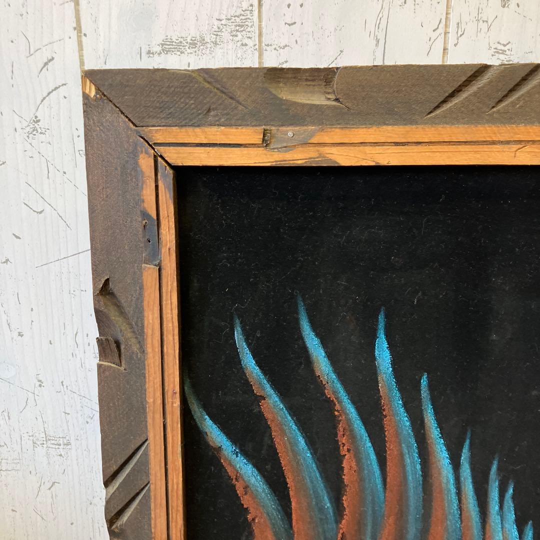 メキシコ神話 アステカ 鷲 戦士 ベルベット 油彩画 油絵 絵画 美術 芸術