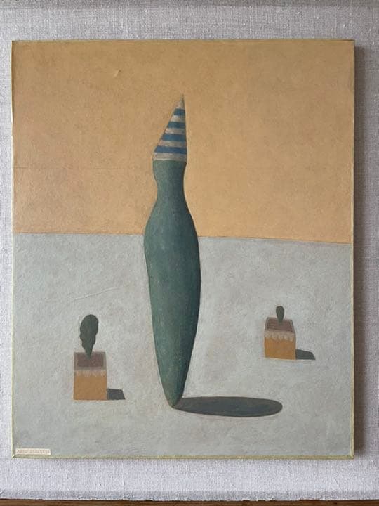 河原朝生 油彩画 題名不詳 額装