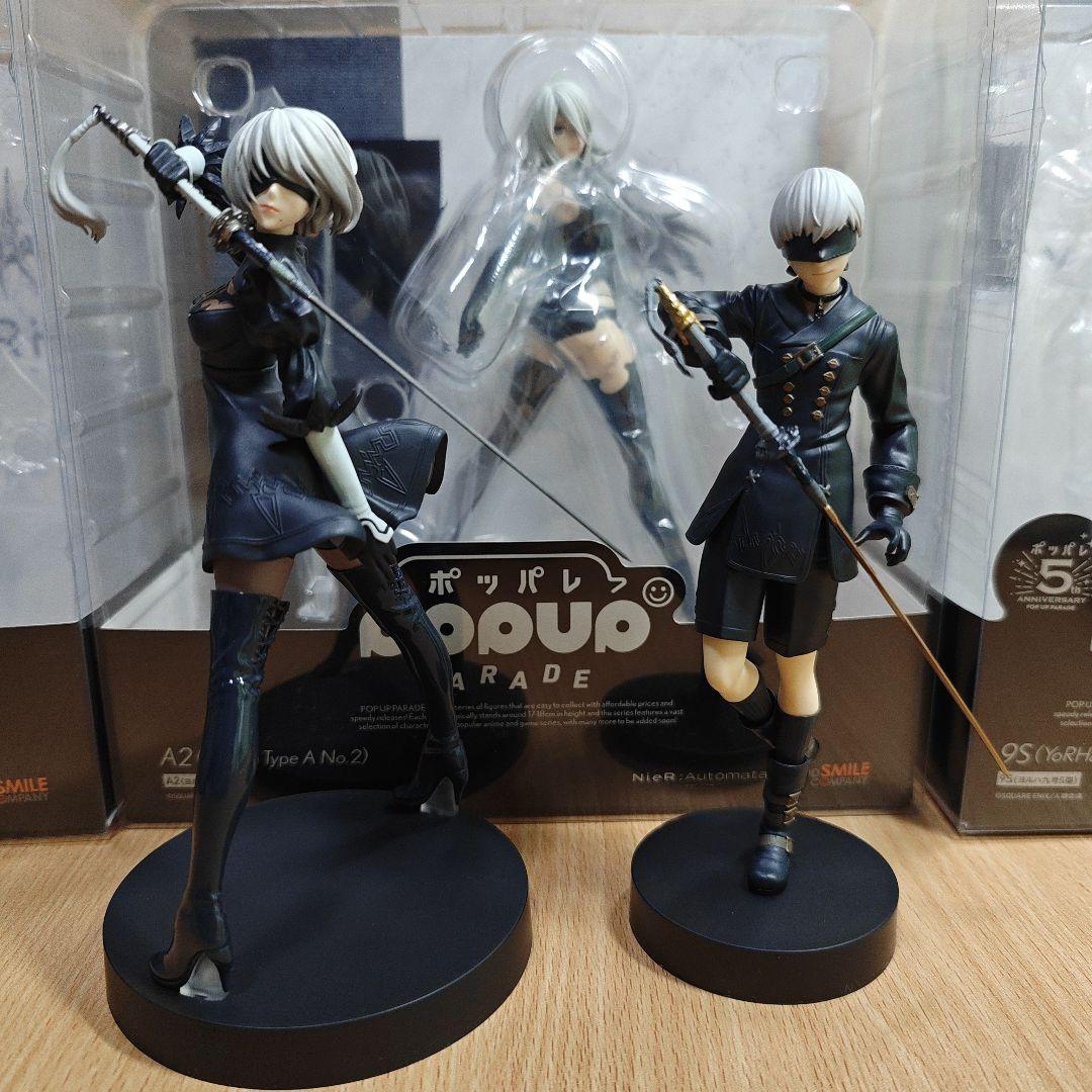 ニーアオートマタ ポッパレ フィギュア まとめ売り「2B」＆「9S」＆「A2」