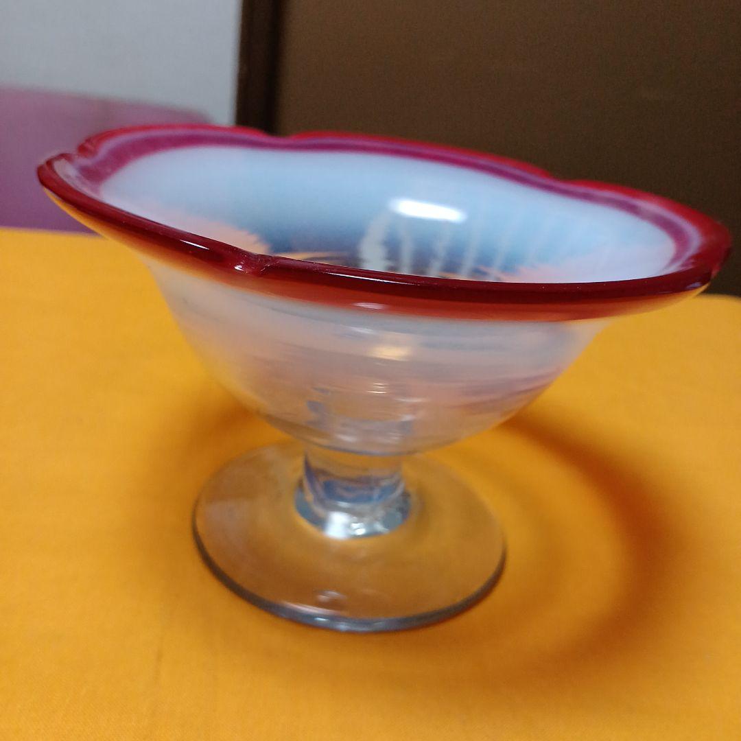 アンティーク氷ガラスカップ　3客