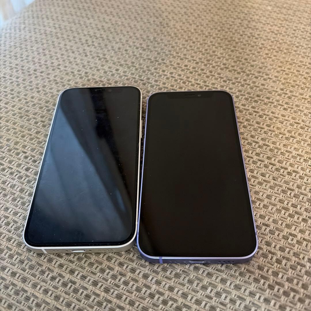iPhone 12mini 256GB ホワイト パープル 2台セット