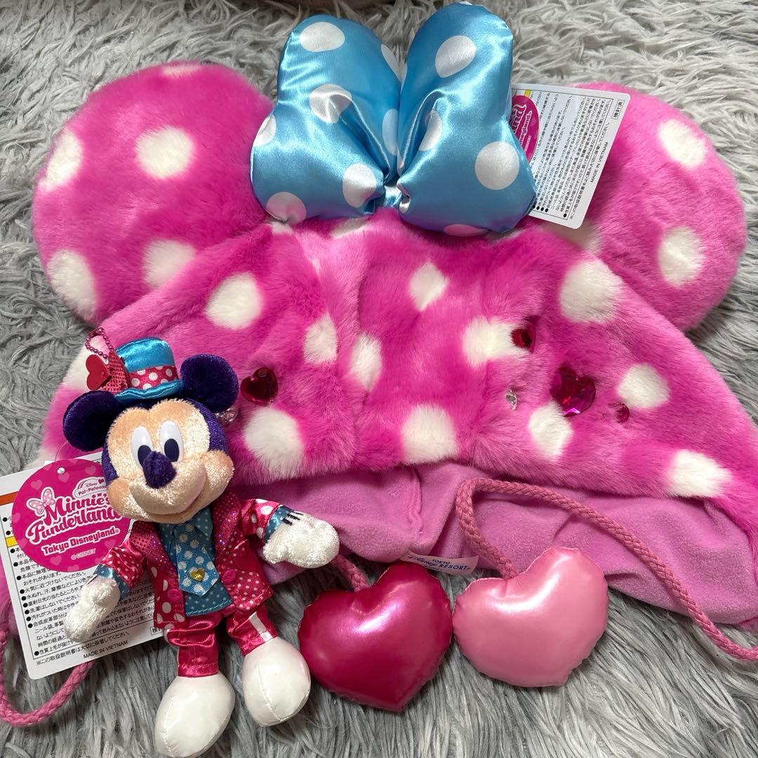 ミニーファンダーランド パルパルーザ ミッキー ぬいぐるみバッジ ファンキャップ