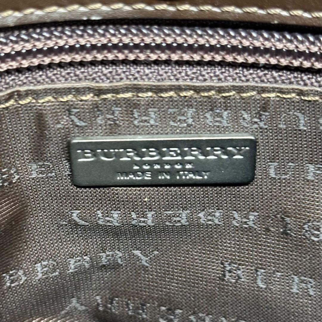BURBERRY LONDON ノバチェック　ハンドバッグ ロゴプレート