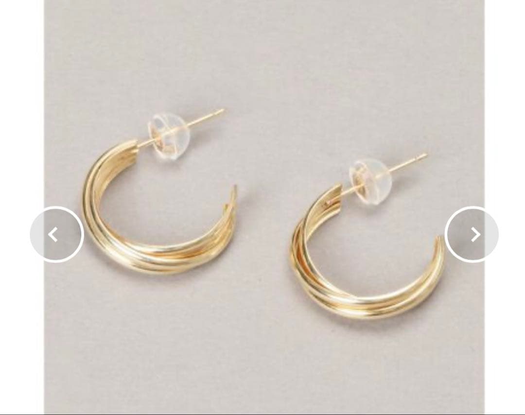 Lilas リラ⭐️スクリューフープピアス K10