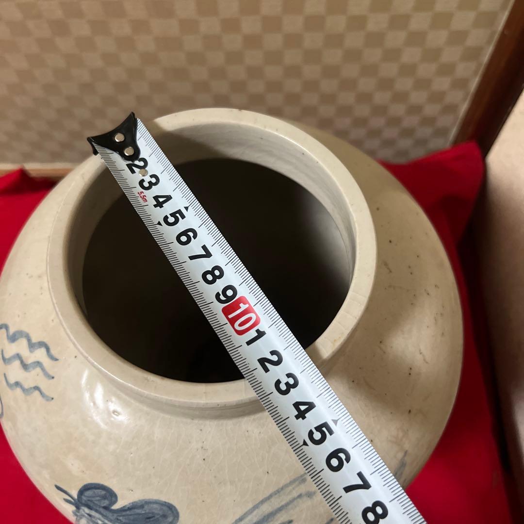 朝鮮美術　李朝白磁染付　鳳凰紋