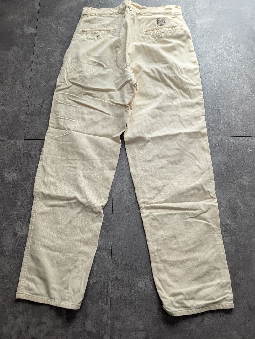 USA製 初期タグ Ralph Lauren ポロチノ アイボリー 30×30