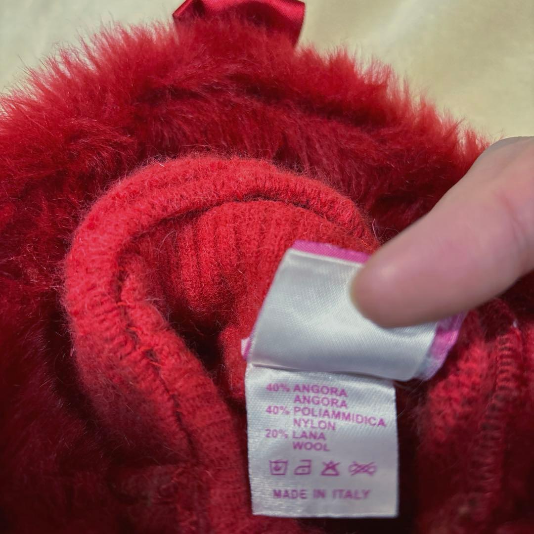 【美品】for pets only ハートビジュー付きニットM