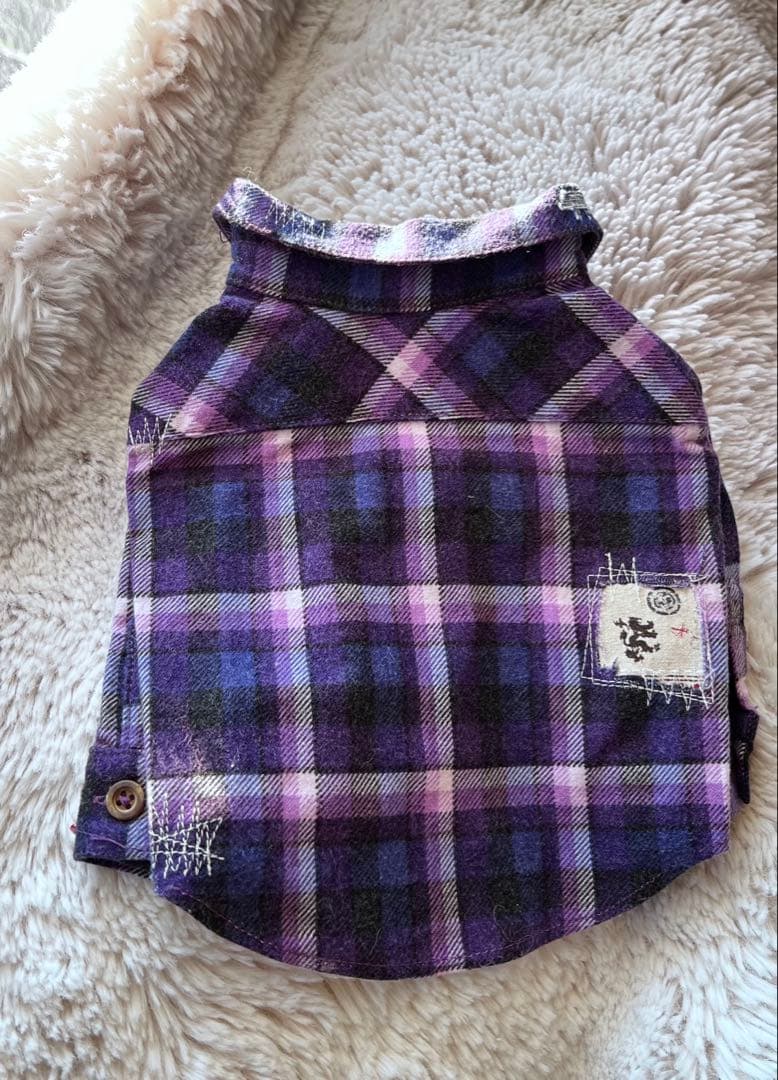 希少で極美品❣️色がとっても素敵です❣️Atelier GGネルシャツ/紫/2ハーフ