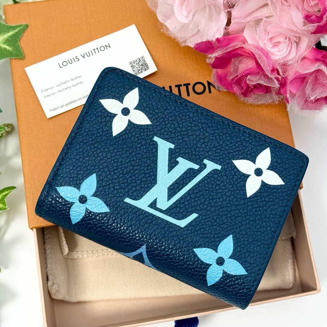 りる超極美品23年限定ルイヴィトン アンプラント クレア二つ折り財布