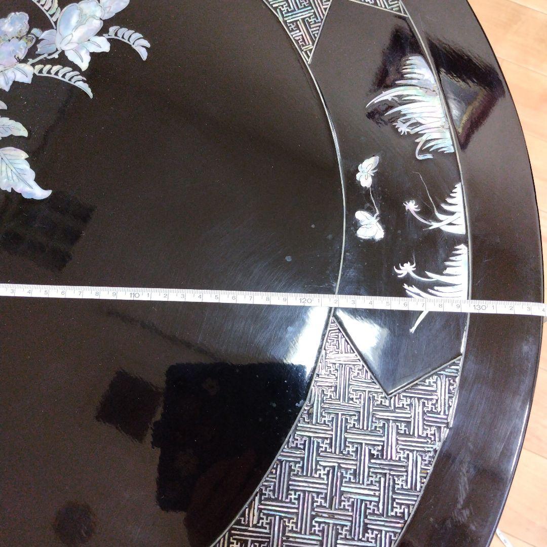 螺鈿テーブル　ローテーブル　座卓　円卓螺鈿　ラデン　高級　李朝家具