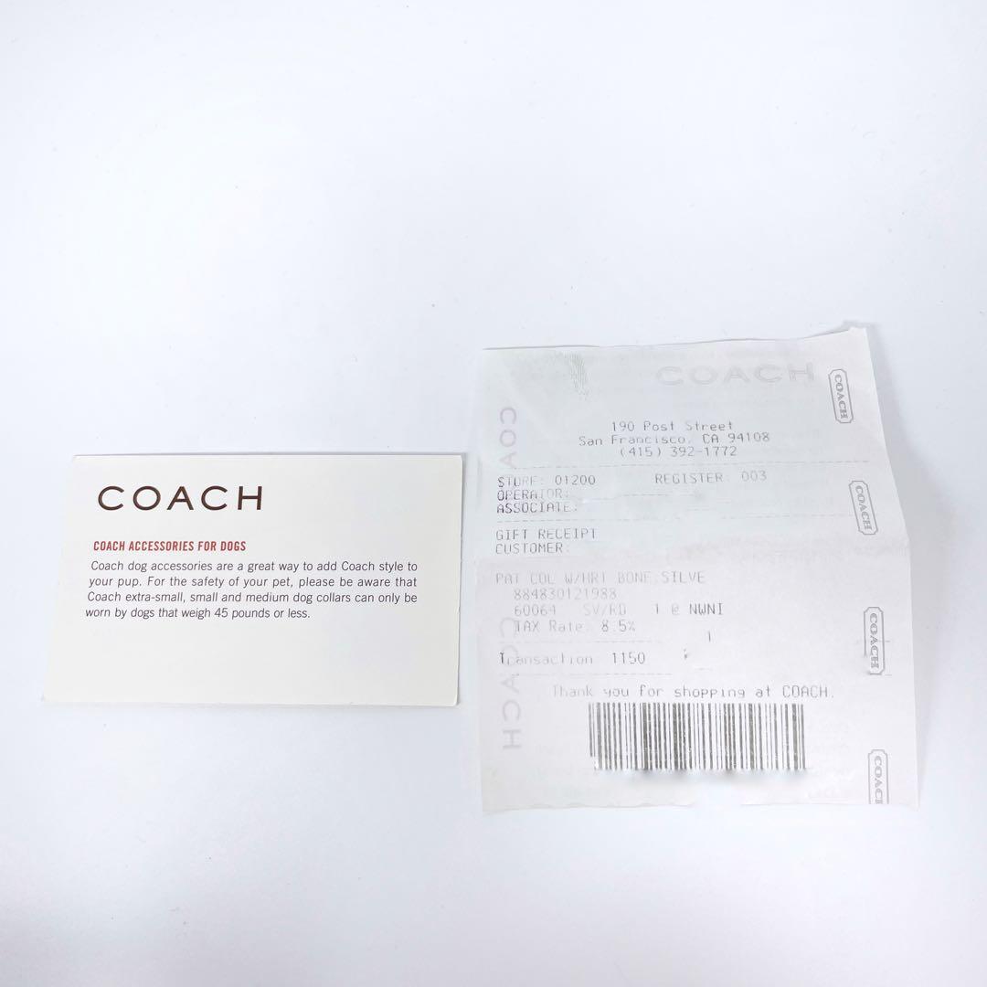 Ayu★mi 様:::COACH 犬用首輪 XS 未使用タグ付 レッド パテント