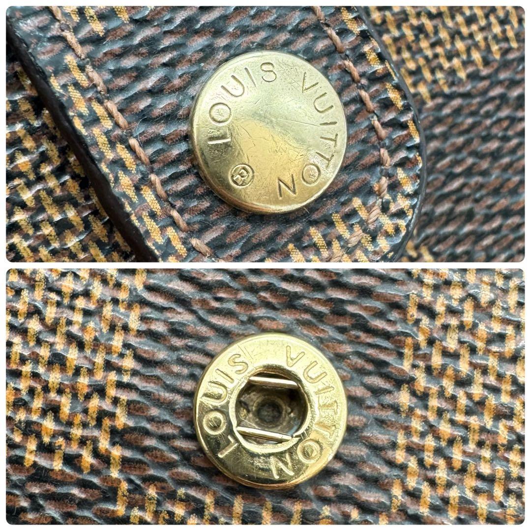 美品✨️ルイヴィトン　ダミエ・エベヌ　ヴィエノワ　二つ折り財布　財布　コンパクト