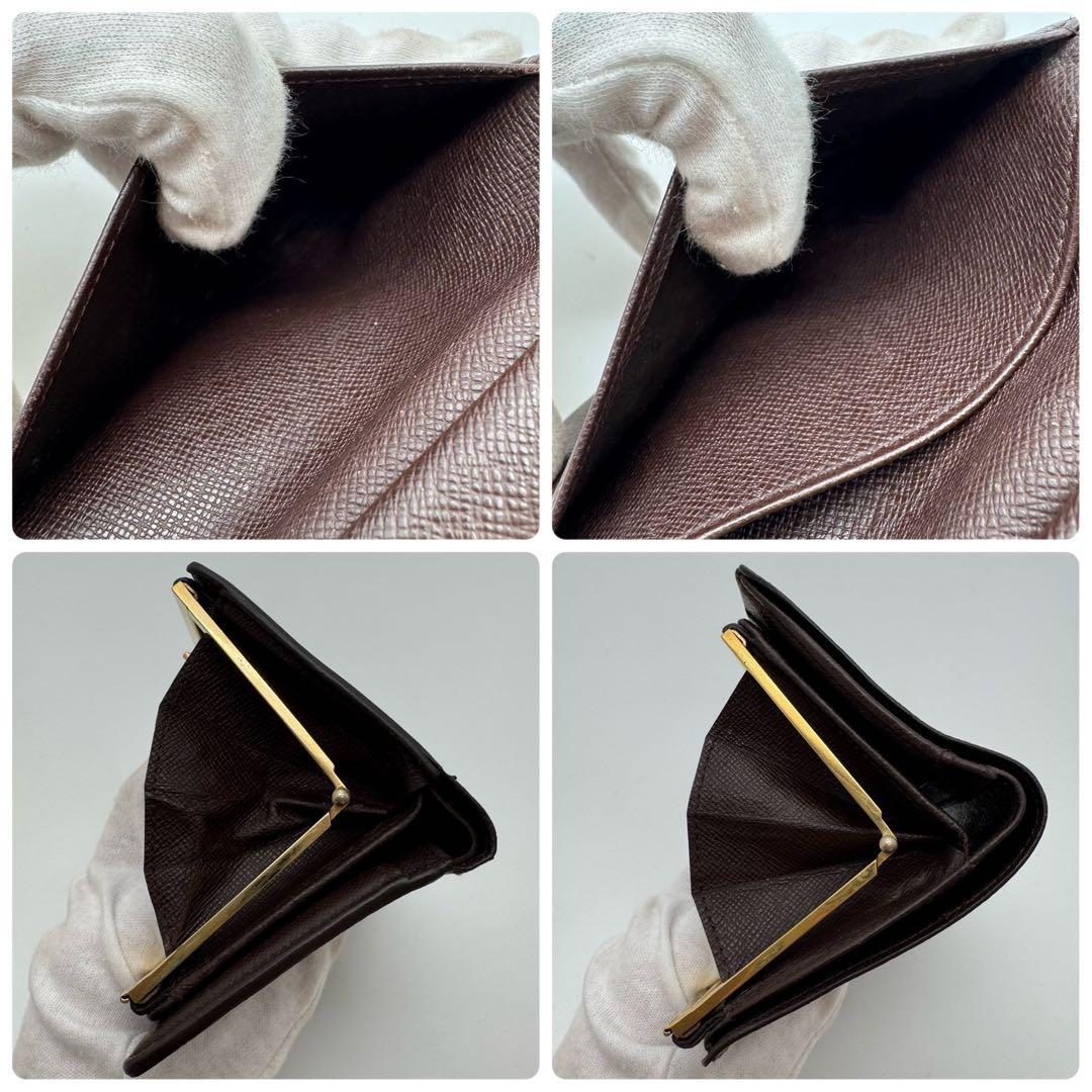 美品✨️ルイヴィトン　ダミエ・エベヌ　ヴィエノワ　二つ折り財布　財布　コンパクト