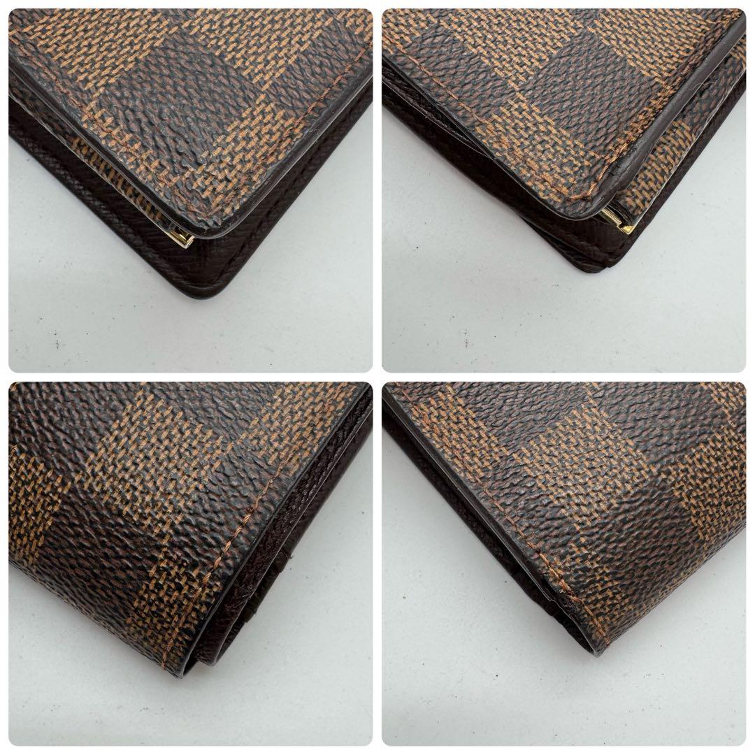美品✨️ルイヴィトン　ダミエ・エベヌ　ヴィエノワ　二つ折り財布　財布　コンパクト