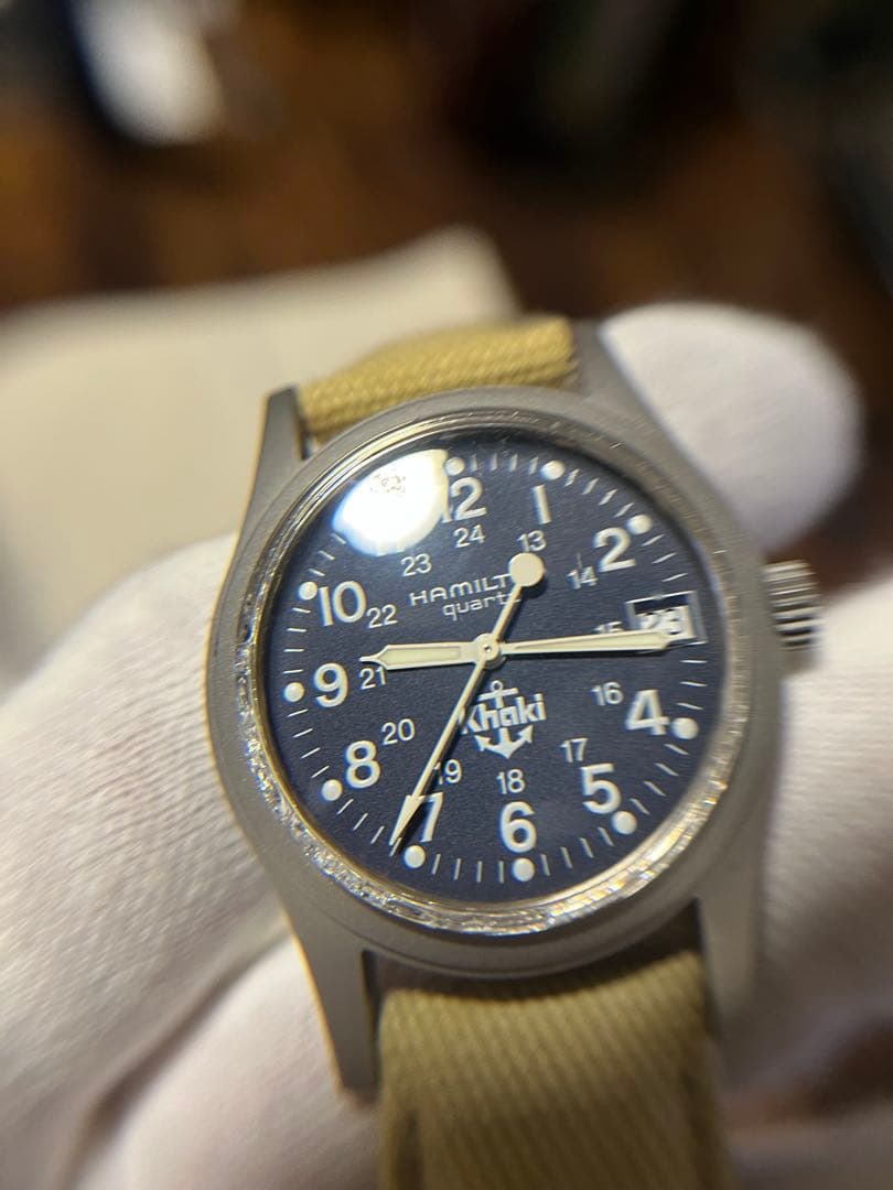 HAMILTON Khaki 9797 クォーツ腕時計 ジャンク品扱い