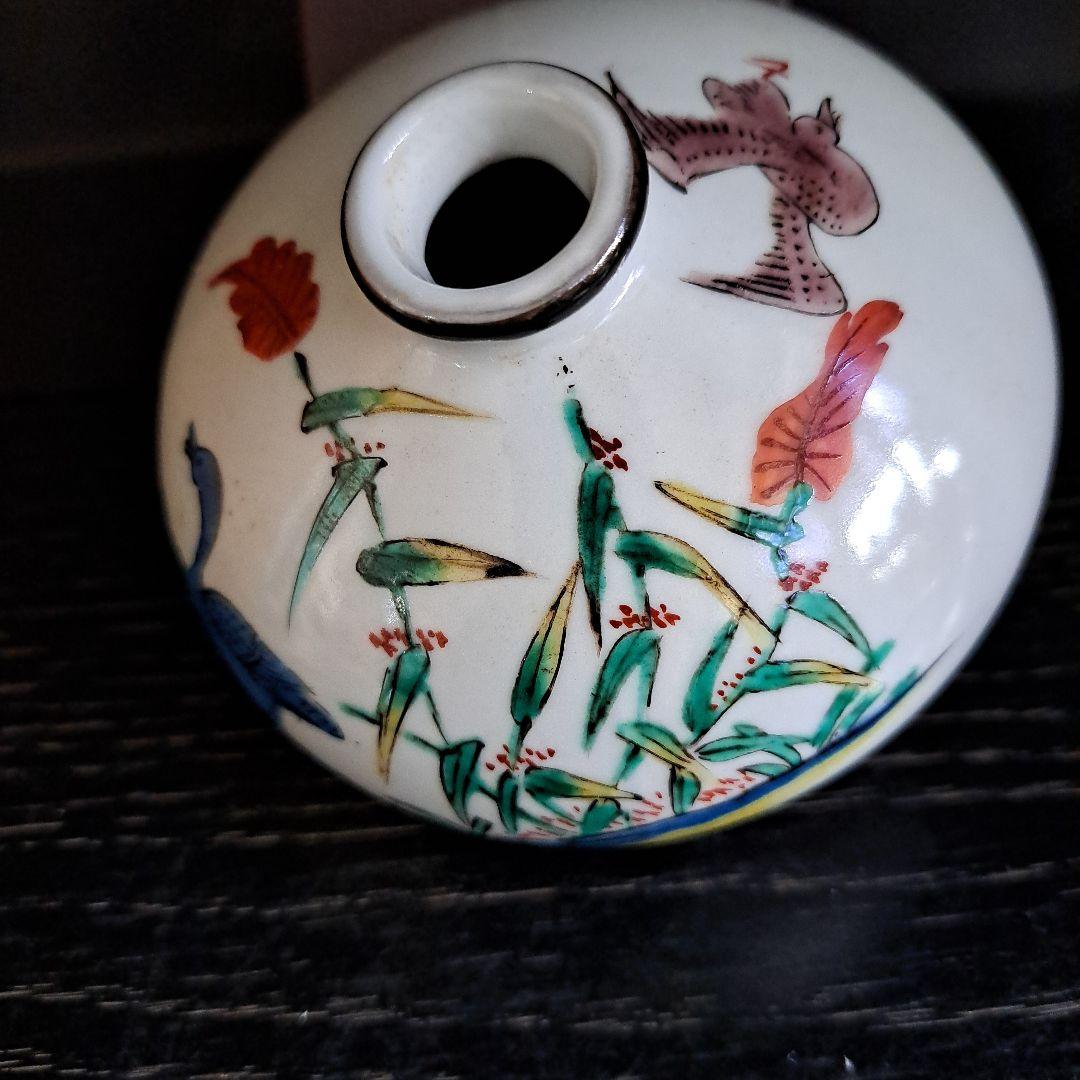 江戸期　白磁　柿右衛門手　　油壺　極上　角福