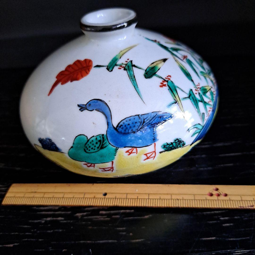 江戸期　白磁　柿右衛門手　　油壺　極上　角福