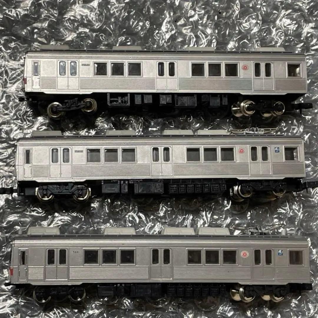 東急7200系 特製完成品　赤帯　動力入り 3両セット