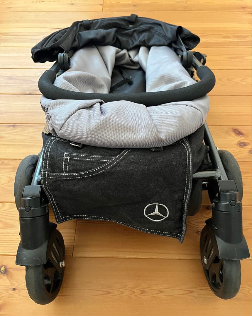 MercedesBenz メルセデスベンツデニム風ペットカート グレー/ブラック