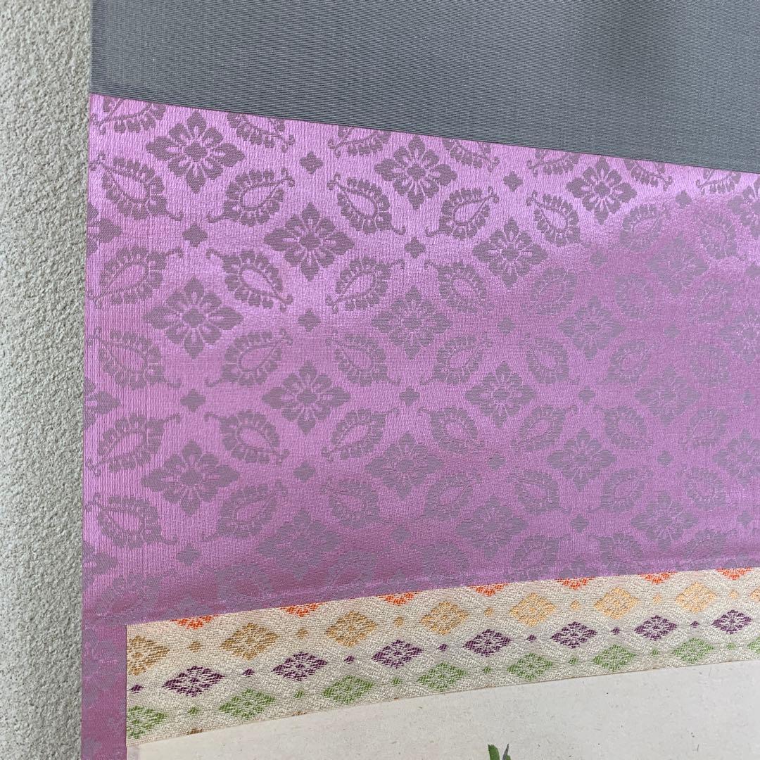 美品 掛け軸 黄梅院 小林太玄作 貝合雛画賛「桃花万家宴」共箱 茶道具 ひな祭り