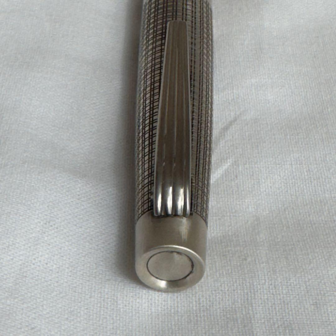 レザーケース・インク付き プラチナ Ptペン先 万年筆 シルバー silver