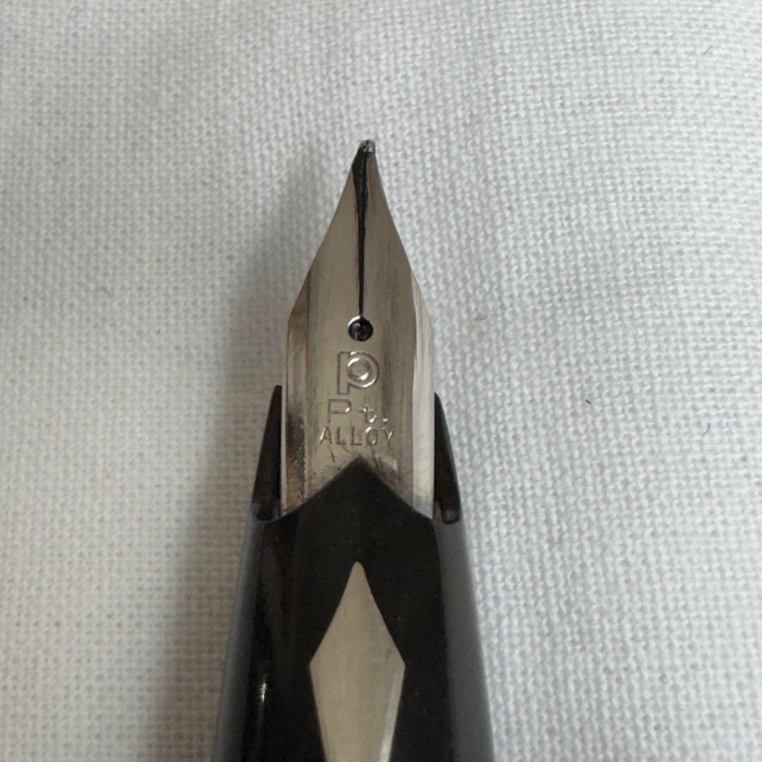 レザーケース・インク付き プラチナ Ptペン先 万年筆 シルバー silver