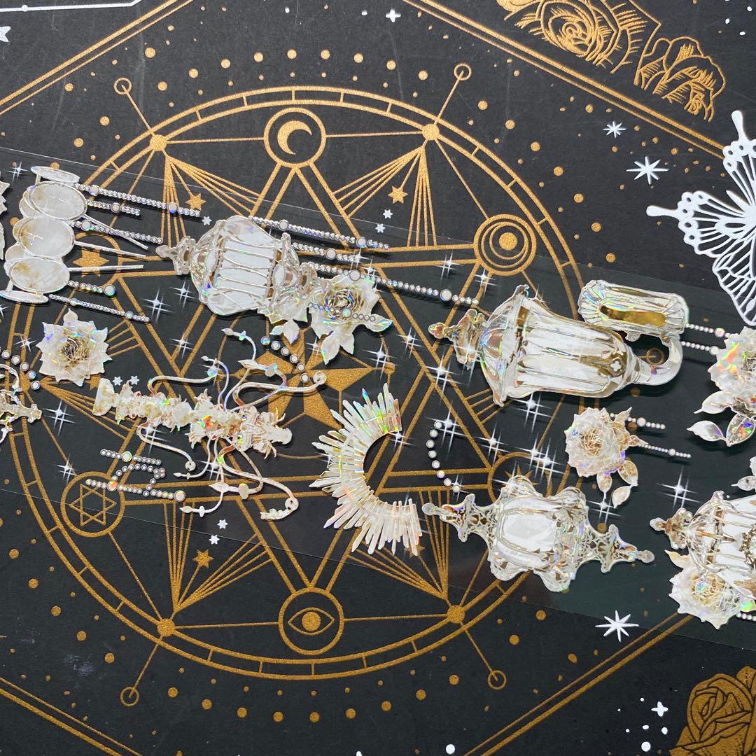 【9294】海外　マステ　中古巻　貝殻光マスキングテープ　装飾系