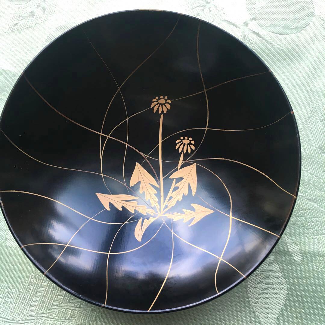 逸品　極上春の七草蒔絵　四方脚付膳　蓋付碗セット　A