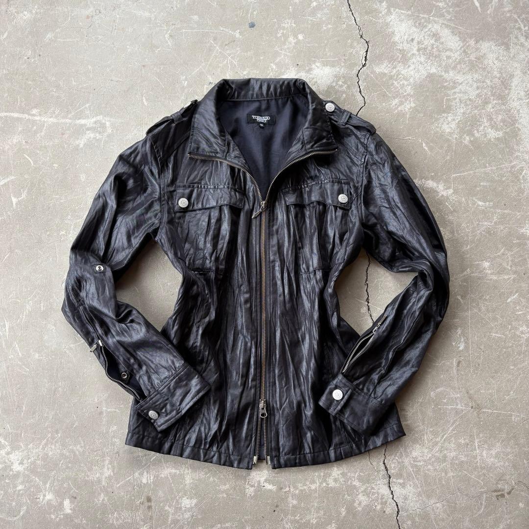 Y2K TORNADO MART single riders black お兄系