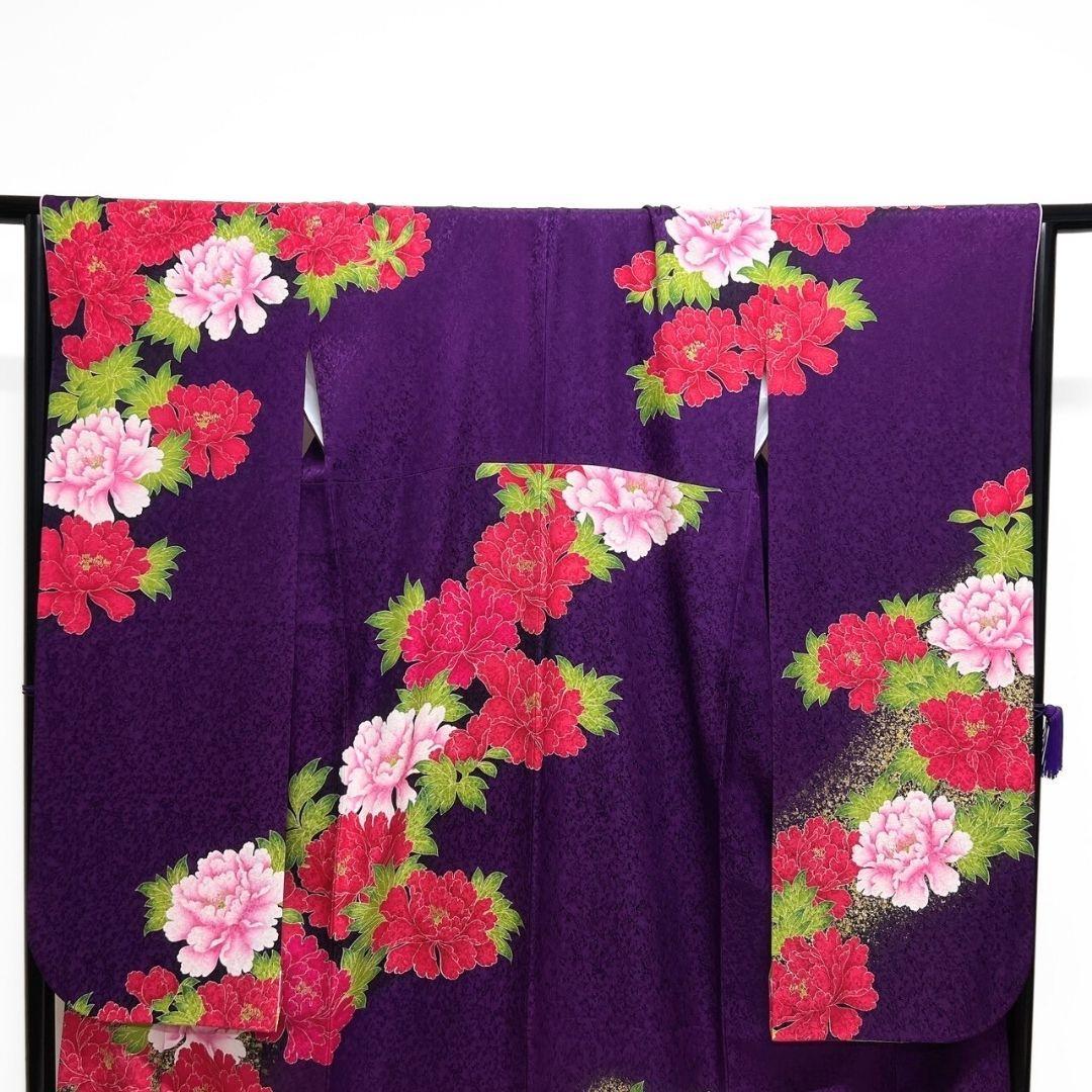 金彩　牡丹　牡丹模様　振袖　着物　013a p