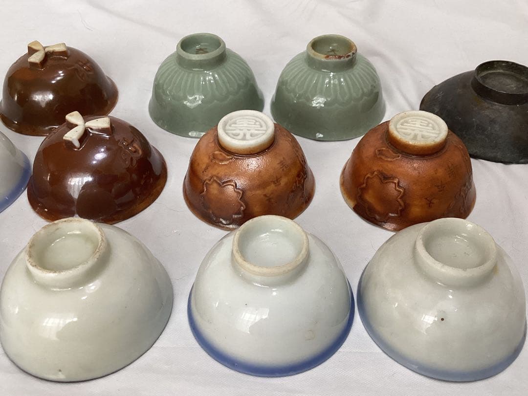 軍盃　軍猪口　ミリタリー　支那事変記念　除隊記念　明治神宮　陶器製他12個セット