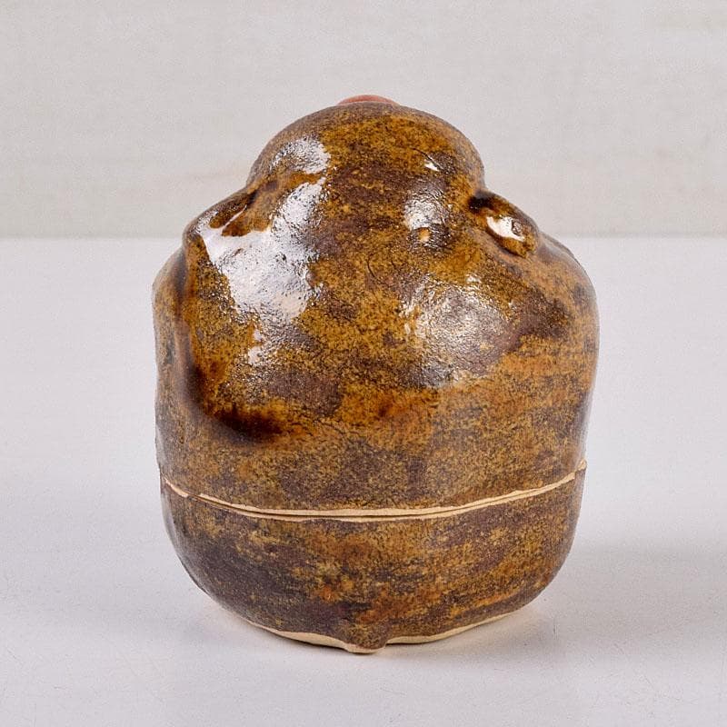 茶道具　松阪萬古　松古窯　佐久間芳丘作　猿香合　申　干支　V　8434