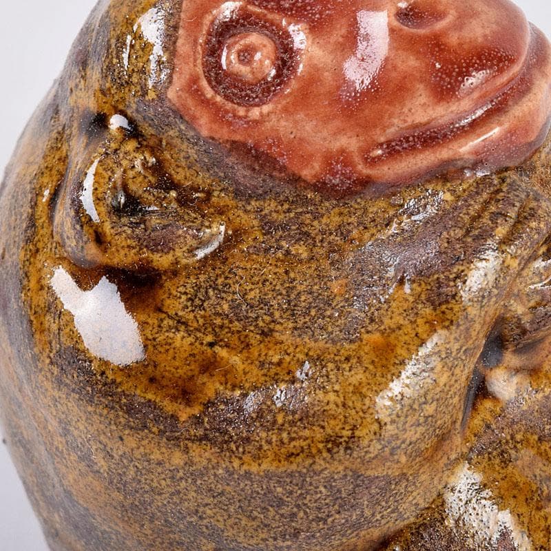 茶道具　松阪萬古　松古窯　佐久間芳丘作　猿香合　申　干支　V　8434