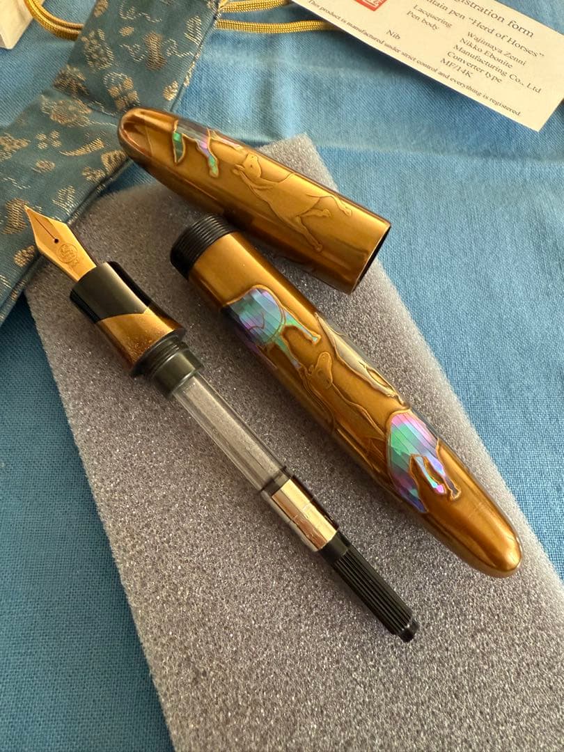 万年筆、蒔絵、輪島屋善仁-群馬