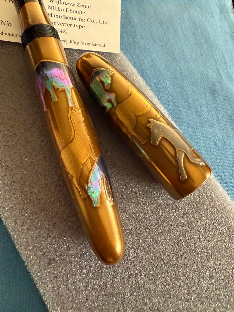 万年筆、蒔絵、輪島屋善仁-群馬